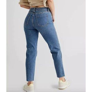 We The Free High-Rise Slim Straight Jeans - Medium Blue